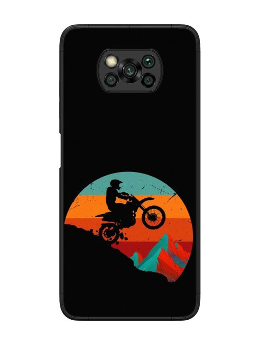 Mountain Bike Glossy Metal Phone Cover for Poco X3 Zapvi