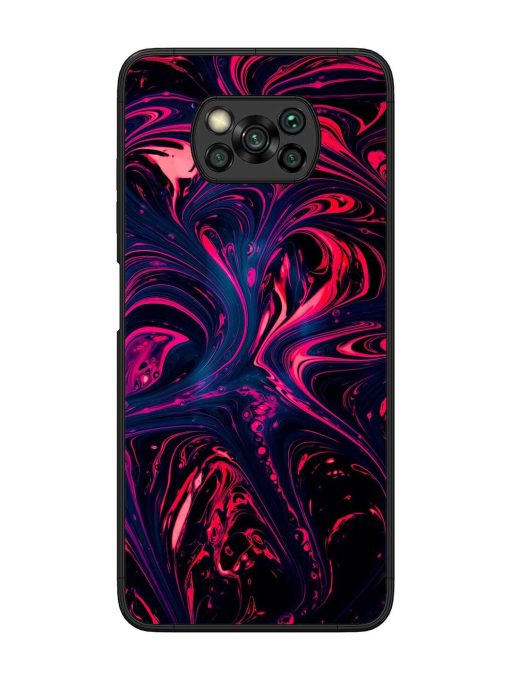 Abstract Background Glossy Metal Phone Cover for Poco X3 Zapvi