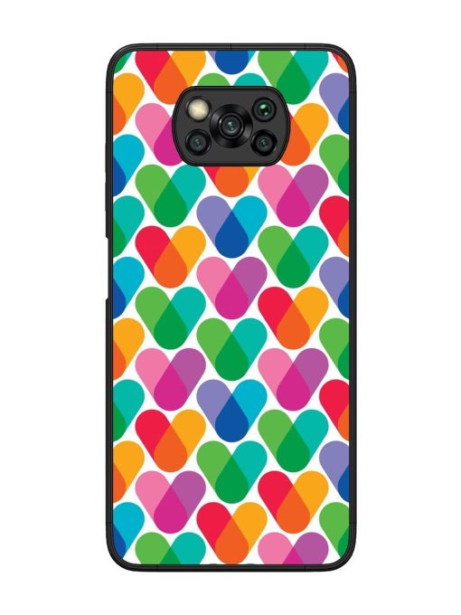 Overlapping Colors Colorful Glossy Metal TPU Phone Cover for Poco X3 Zapvi