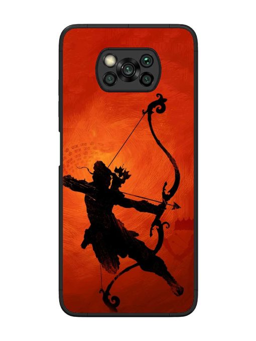 Illustration Lord Rama Glossy Metal Phone Cover for Poco X3