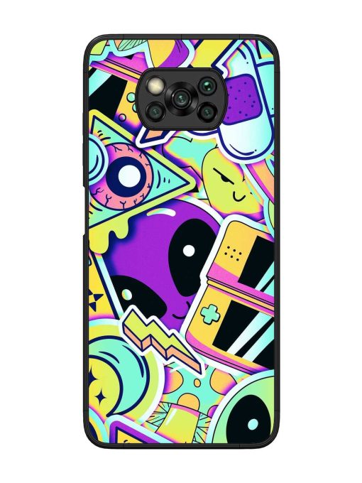 Scratch Art Glossy Metal Phone Cover for Poco X3 Zapvi