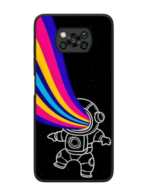 Astronaut Glossy Metal TPU Phone Cover for Poco X3