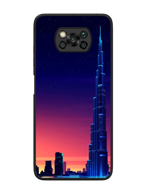 Burj Khalifa Abstract Glossy Metal Phone Cover for Poco X3 Zapvi