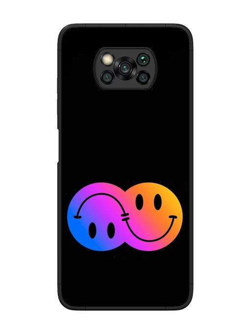 Gradient Smile Art Glossy Metal TPU Phone Cover for Poco X3 Zapvi