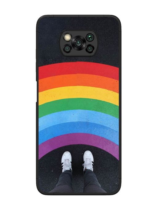 Legs Rainbow Glossy Metal TPU Phone Cover for Poco X3