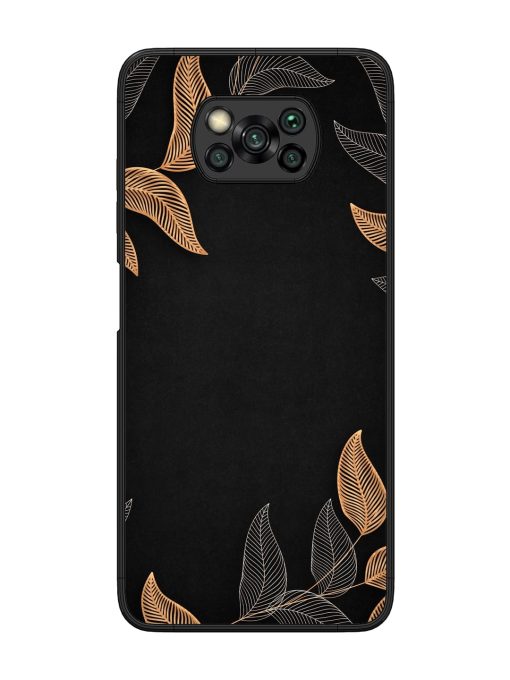 Foliage Art Glossy Metal Phone Cover for Poco X3 Zapvi