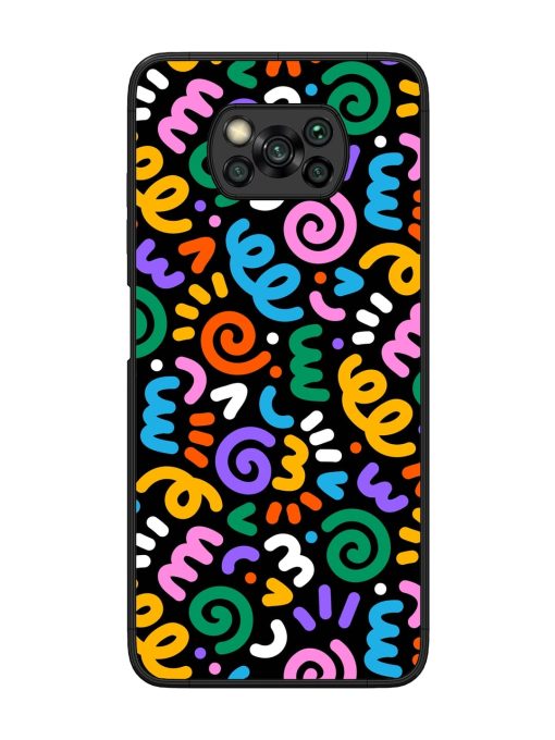 Colorful Seamless Vector Glossy Metal Phone Cover for Poco X3 Zapvi