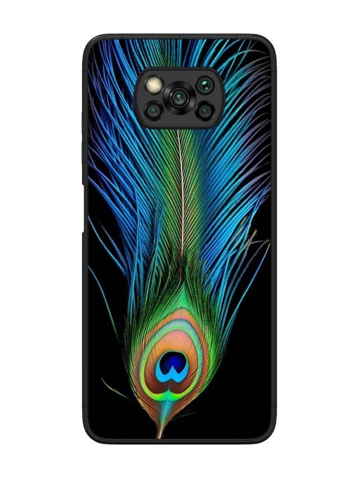 Peacock Feather Glossy Metal TPU Phone Cover for Poco X3