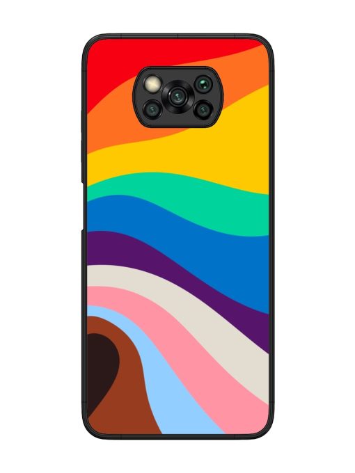 Minimal Pride Art Glossy Metal Phone Cover for Poco X3 Zapvi