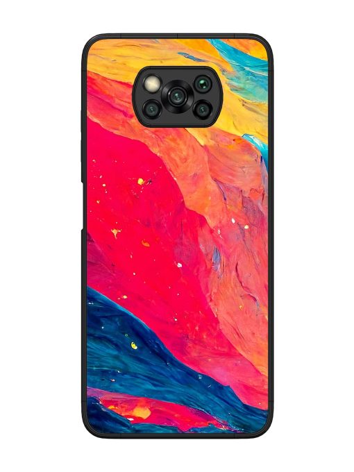 Starry Night Glossy Metal Phone Cover for Poco X3 Zapvi