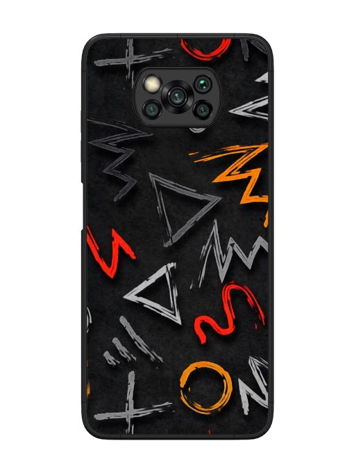 Grungy Graffiti Glossy Metal Phone Cover for Poco X3