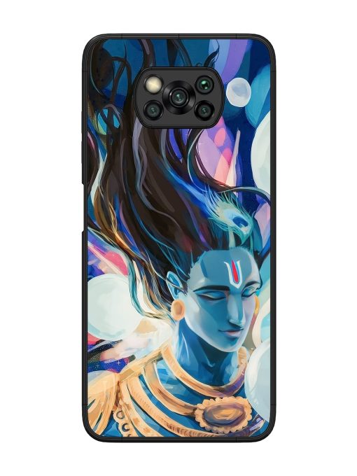 Bhagwan Sri Krishna Glossy Metal Phone Cover for Poco X3 Zapvi