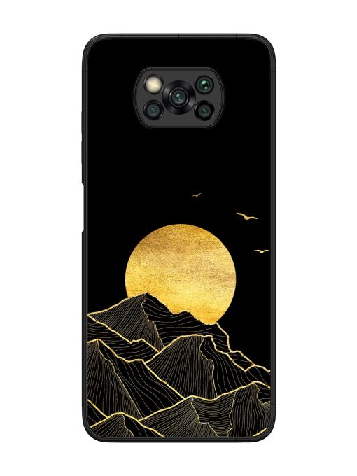 Golden Sunrise Glossy Metal Phone Cover for Poco X3