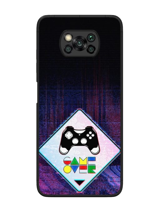 Game Over Glossy Metal Phone Cover for Poco X3 Zapvi