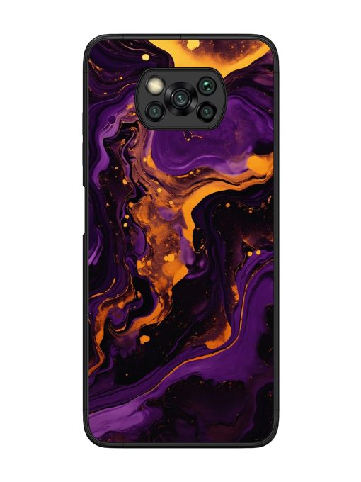 Painting Of A Purple Glossy Metal Phone Cover for Poco X3