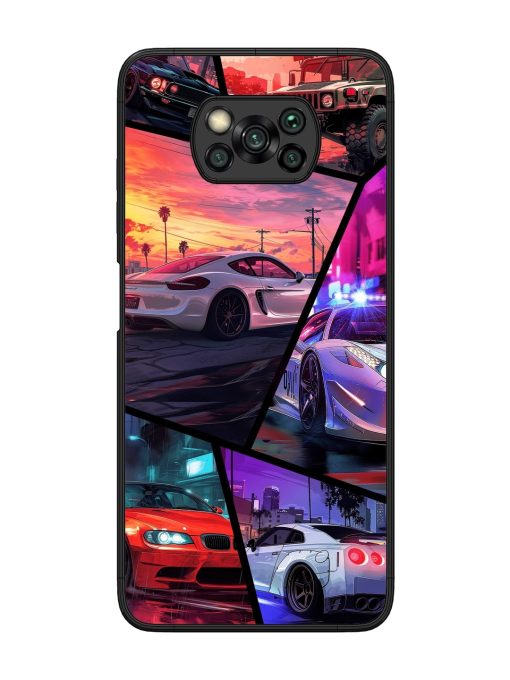 Ride In Pixels Glossy Metal Phone Cover for Poco X3 Zapvi