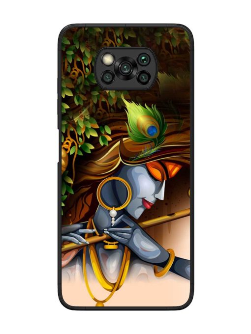 Krishna Glossy Metal Phone Cover for Poco X3 Pro Zapvi