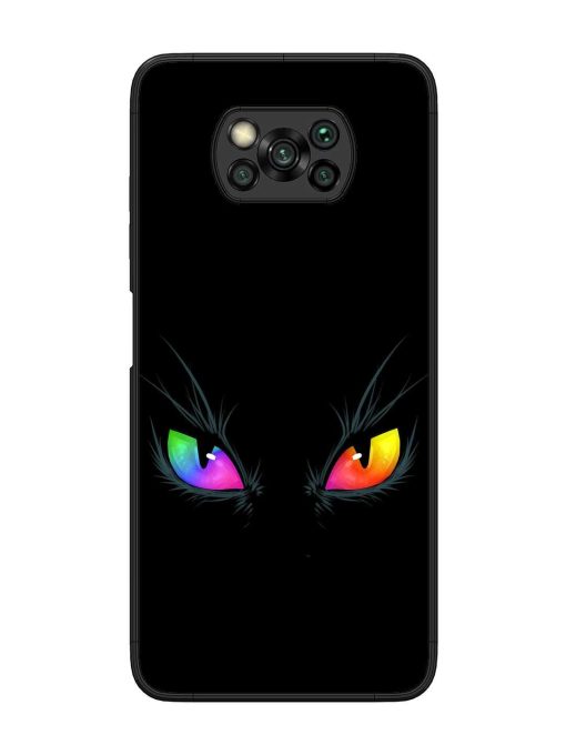 Cat Eyes Glossy Metal Phone Cover for Poco X3 Pro Zapvi