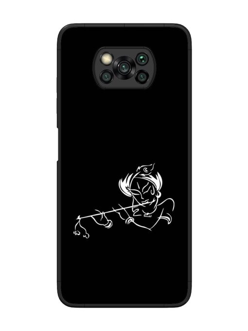 Krishna Flute Glossy Metal Phone Cover for Poco X3 Pro Zapvi