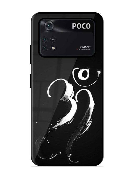 Om Logo Glossy Metal Phone Cover for Poco X4 Pro (5G) Zapvi