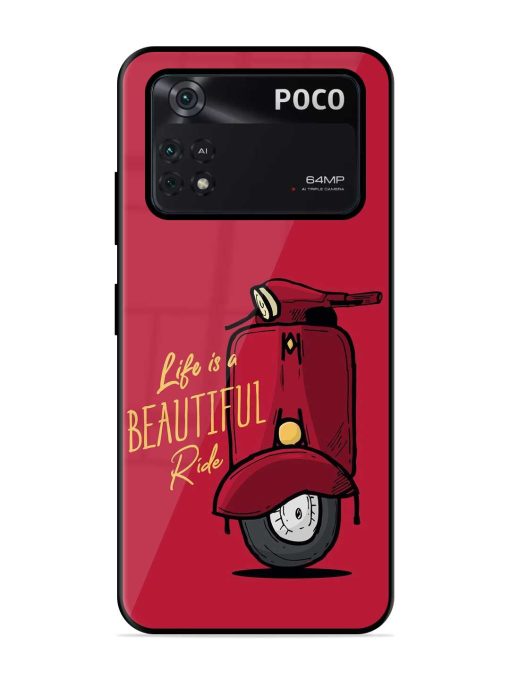 Life Is Beautiful Rides Glossy Metal Phone Cover for Poco X4 Pro (5G) Zapvi