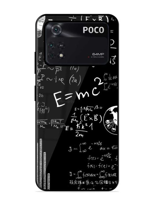 E=Mc2 Mass?Energy Equivalence Glossy Metal Phone Cover for Poco X4 Pro (5G) Zapvi