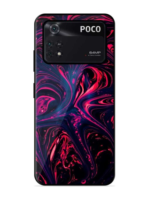 Abstract Background Glossy Metal Phone Cover for Poco X4 Pro (5G) Zapvi