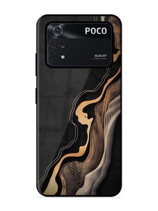 Abstract Art Glossy Metal TPU Phone Cover for Poco X4 Pro (5G) Zapvi