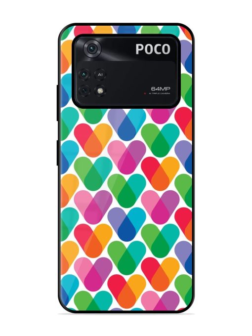 Overlapping Colors Colorful Glossy Metal TPU Phone Cover for Poco X4 Pro (5G) Zapvi