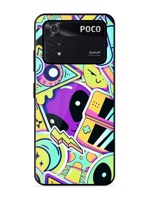 Scratch Art Glossy Metal Phone Cover for Poco X4 Pro (5G) Zapvi