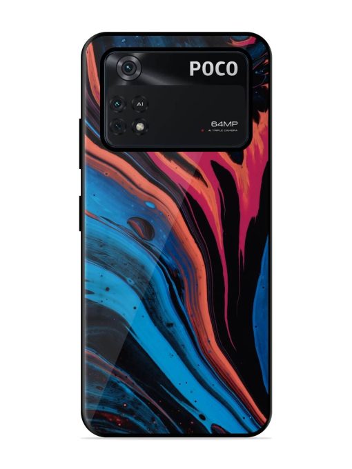 Liquefied Art Glossy Metal TPU Phone Cover for Poco X4 Pro (5G) Zapvi