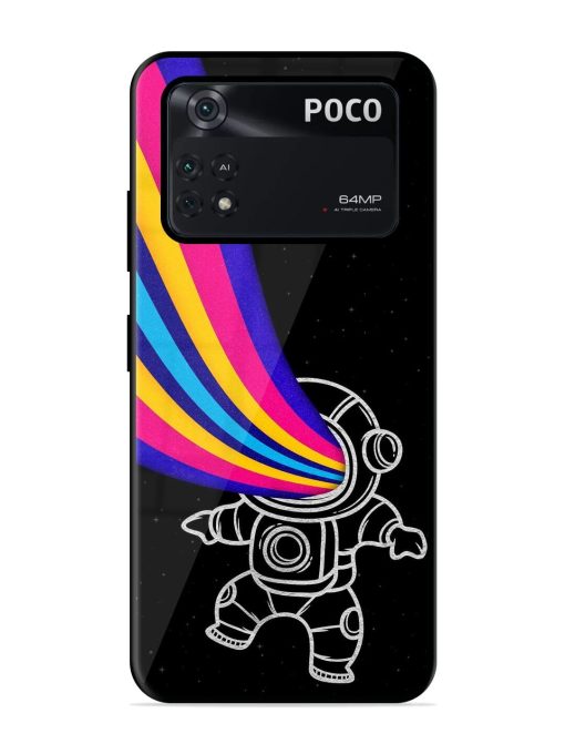 Astronaut Glossy Metal TPU Phone Cover for Poco X4 Pro (5G) Zapvi