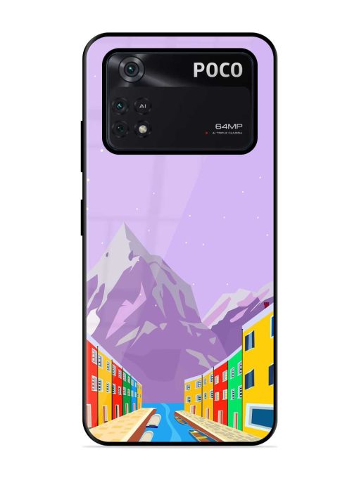 Venice City Illustration Glossy Metal Phone Cover for Poco X4 Pro (5G) Zapvi