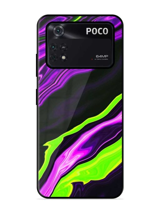 Bright Fluid Violet Glossy Metal Phone Cover for Poco X4 Pro (5G) Zapvi