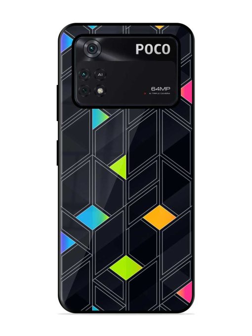 Abstract Mosaic Seamless Glossy Metal Phone Cover for Poco X4 Pro (5G) Zapvi