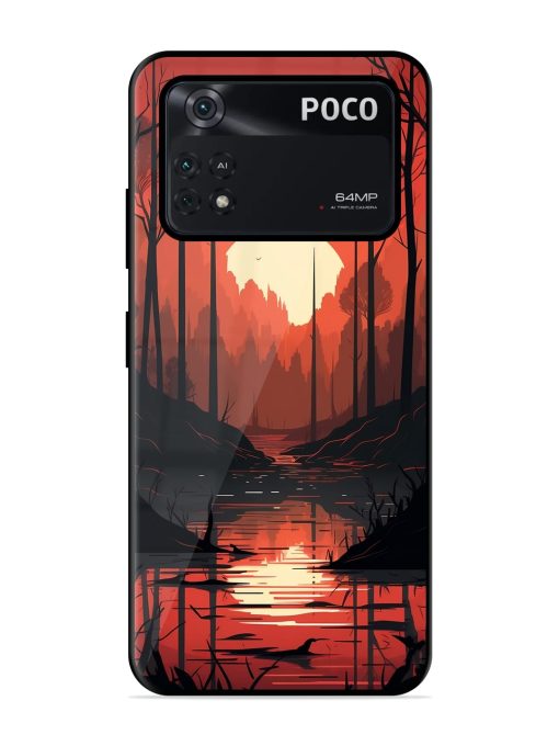 Natural Landscape Glossy Metal Phone Cover for Poco X4 Pro (5G) Zapvi