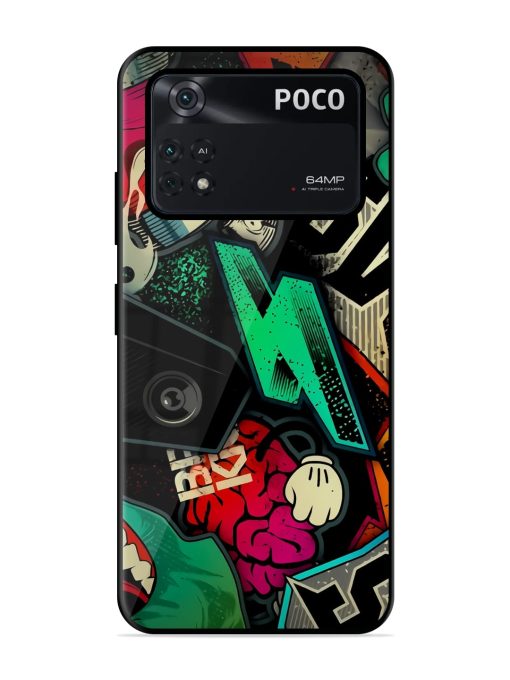 Graffiti Art Glossy Metal Phone Cover for Poco X4 Pro (5G) Zapvi