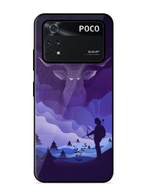 Deer Forest River Glossy Metal Phone Cover for Poco X4 Pro (5G) Zapvi