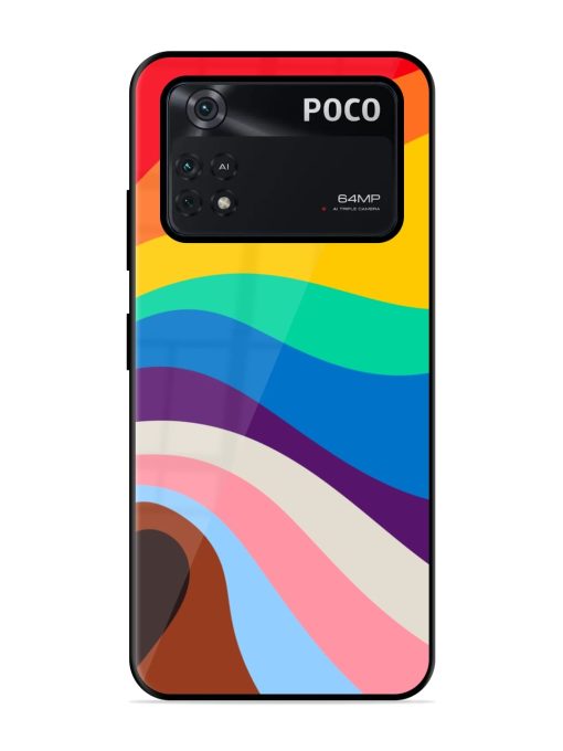 Minimal Pride Art Glossy Metal Phone Cover for Poco X4 Pro (5G) Zapvi