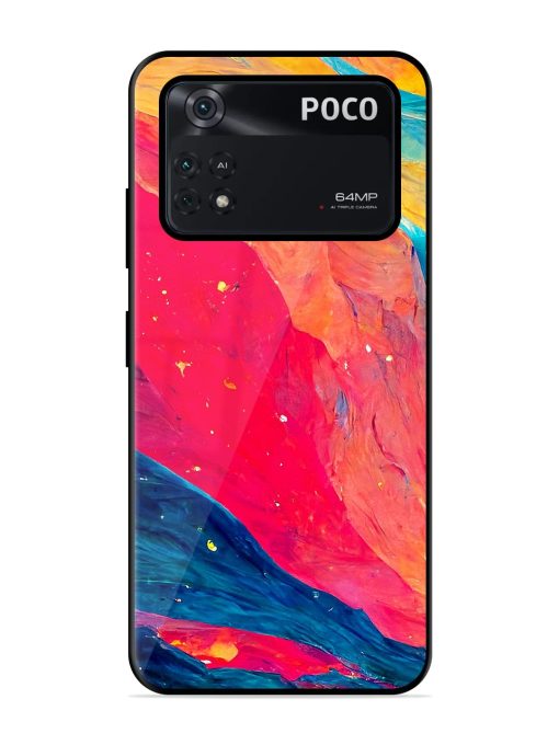 Starry Night Glossy Metal Phone Cover for Poco X4 Pro (5G) Zapvi