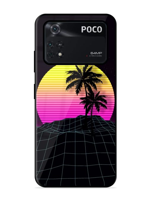 Coconut Vector Glossy Metal Phone Cover for Poco X4 Pro (5G) Zapvi