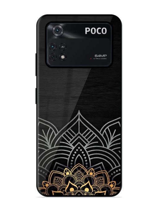 Decorative Golden Pattern Glossy Metal Phone Cover for Poco X4 Pro (5G)