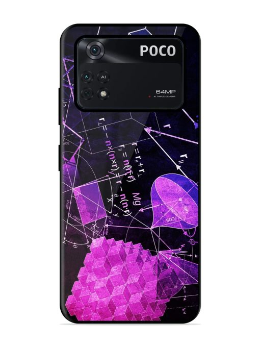 Math Physics Formula Art Glossy Metal Phone Cover for Poco X4 Pro (5G) Zapvi