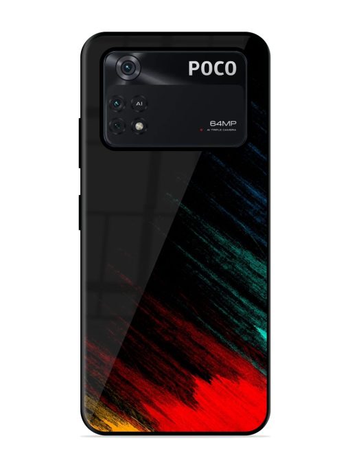 Color Pattern Glossy Metal Phone Cover for Poco X4 Pro (5G) Zapvi