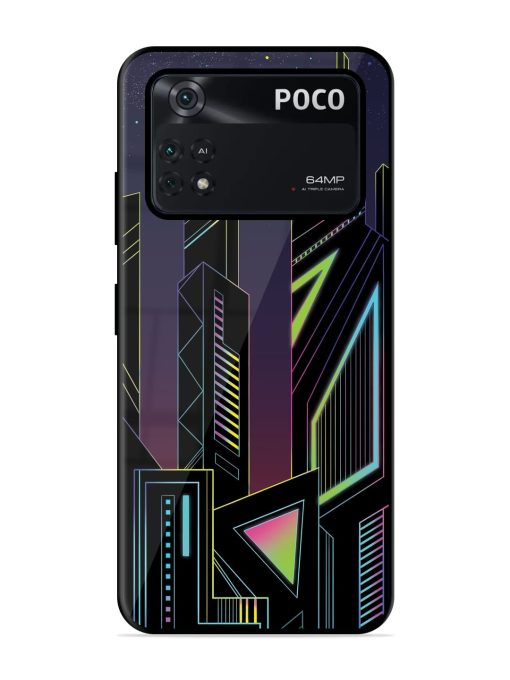 Neon Dreamscape Glossy Metal Phone Cover for Poco X4 Pro (5G) Zapvi