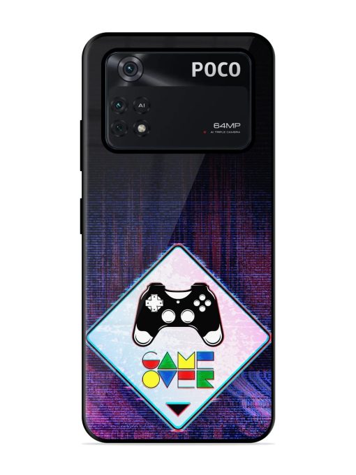 Game Over Glossy Metal Phone Cover for Poco X4 Pro (5G) Zapvi