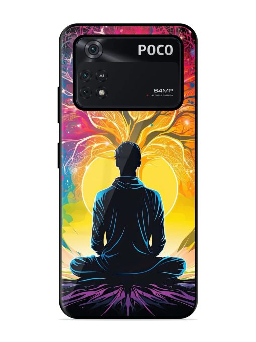 Mind Colourful Glossy Metal Phone Cover for Poco X4 Pro (5G) Zapvi