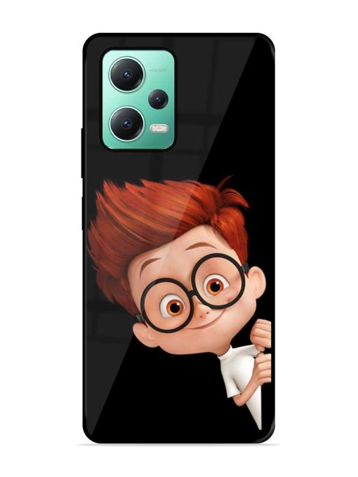 Smart Boy Cartoon Glossy Metal Phone Cover for Poco X5 (5G) Zapvi