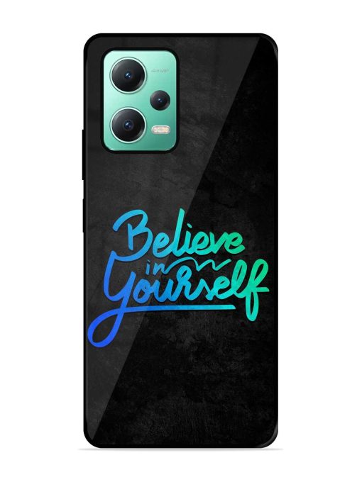 Believe In Yourself Glossy Metal Phone Cover for Poco X5 (5G)