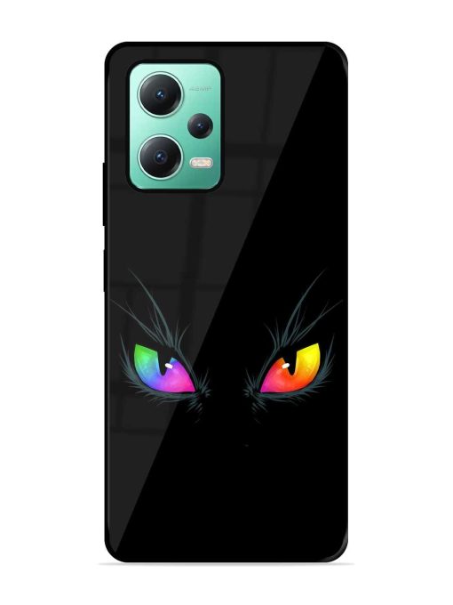 Cat Eyes Glossy Metal Phone Cover for Poco X5 (5G) Zapvi